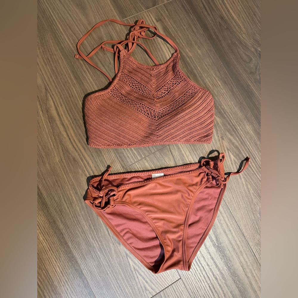 Rust Crochet Bikini Set